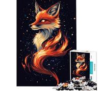 Puzzle pour Adultes 1000 pièces Renard mystérieux et esthétique Jeu de Manipulation Jeu intellectuel Cadeau pour Femmes et Hommes Anti-Stress (Dimensions 38x26cm)