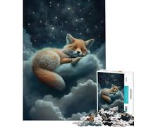 Puzzle pour Adultes 1000 pièces Renard Roux rêveur Puzzle 1000 pièces à Monter soi-même Un Jeu Stimulant et Amusant pour Toute la Famille (38x26cm)