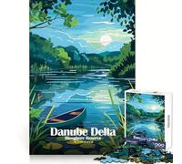Puzzle pour Adultes 1000 pièces Réserve de biosphère du Delta du Danube Roumanie Jeu de logique et d'adresse Détente et Calme Décoration Murale de Noël (38x26cm)