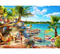 Puzzle pour Adultes 1000 pièces, Resort Bay, S'emboîtent Parfaitement Les unes dans Les Autres Pas de poussière, Jouets pour Hommes Femmes Plus Aînés (70 x 50 cm), Poster 1:1