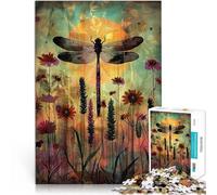 Puzzle pour Adultes 1000 pièces Rêves de libellules Jouet éducatif intellectuel décompressant Décoration Parfaite 38x26cm