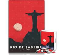 Puzzle pour Adultes 1000 pièces Rio de Janeiro Brésil Jeu éducatif Familial Décoration Parfaite Cadeau Dimensions 38x26cm