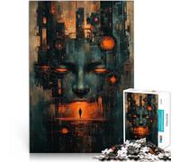 Puzzle pour Adultes 1000 pièces Robot du Futur Fait de Papier，Convient aux 14 Ans et Plus Jeux éducatifs Jeu éducatif pour Anniversaire et Noël。Taille：26x38cm/10.24x14.96pouce