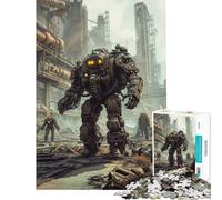 Puzzle pour Adultes 1000 pièces Robot géant dans Une Ville Post-apocalyptique Jeu de Construction 1000 pièces Décoration Parfaite Casse-tête Jeux familiaux (75x50cm)