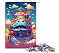 Puzzle pour Adultes 1000 pièces Robot Hippo par SplattersLots of Thick Colorful Cloud Jigsaw Chaque pièce est Unique Jeu Familial Stimulant et Amusant 75x50cm
