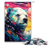 Puzzle pour Adultes 1000 pièces Robot Ours Polaire par SplattersLots de Puzzle épais et coloré pour Jeu éducatif Jouet de défi décoration d'intérieur Unique et Cadeaux 75x50cm