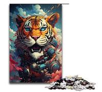 Puzzle pour Adultes 1000 pièces Robot Tiger par SplattersLots of Thick Colorful Cloud Jigsaw Chaque pièce est Unique Jeu Familial Stimulant et Amusant 1000 PCS