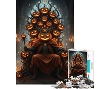 Puzzle pour Adultes 1000 pièces Roi Citrouille sur Son trône Puzzle de 1000 pièces Décoration intérieure pour Les Amis et la Famille (38x26cm)