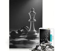 Puzzle pour Adultes 1000 pièces Rois d'échecs ︰ Victoire et défaite, Jeu de réflexion, Assemblage de Motifs, pour Les Amateurs de Jeux 38x26cm