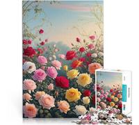 Puzzle pour Adultes 1000 pièces Roseraie colorée Jeu Familial Anti-Stress Défi Difficile est idéal comme Cadeau pour Toute la Famille 52x38cm