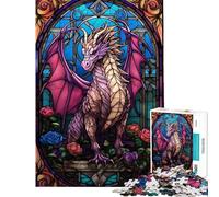 Puzzle pour Adultes 1000 pièces Rouge Aetheria Dragon Rose Jeu de Manipulation Décoration Parfaite Cadeaux Uniques pour Anniversaires et Noël (Dimensions 50x75cm)