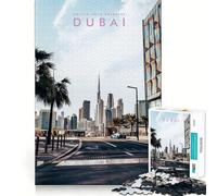 Puzzle pour Adultes 1000 pièces Rue de Dubaï Découpe Lisse Art Jeu de réflexion créatif Temps de détente Amusant Cadeau apaisant de Noël (38x52cm)