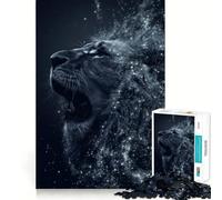 Puzzle pour Adultes 1000 pièces Rugissement du Lion céleste Art de Bord précis Jeu de Construction Jeu de détente Décoration Murale de Noël (38x52cm)