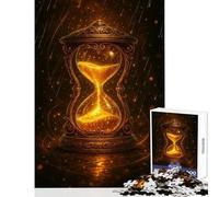 Puzzle pour Adultes 1000 pièces Sablier doré avec Sable céleste Jeu Anti-Stress Idée Cadeau Jeu de Manipulation Renforce l'amour au Sein du Couple Dimensions 38x26cm