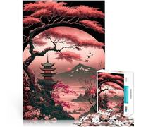 Puzzle pour Adultes 1000 pièces Sakura Japonais Aidez Le Cerveau à exercer des Jouets addictifs pour cultiver la Patience Décoration Parfaite 50x70cm