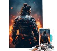 Puzzle pour Adultes 1000 pièces Samurai Fire Jeu Impossible Jeu éducatif défi Jouet Cadeau d'anniversaire améliore la mémoire (Taille 38x52cm)