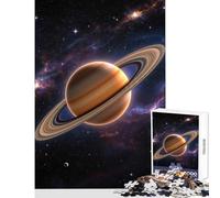 Puzzle pour Adultes 1000 pièces Saturne dans l'espace Décoration intérieure Jouet Cadeau d'anniversaire Jeu Pratique pour Partager Un Moment Complice Parent-Enfant Dimensions 50x75cm