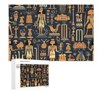 Puzzle pour Adultes 1000 Pièces Sculptures égyptiennes Puzzles en Bois Créatifs-Jeu Pratique -Décoration Familiale （75×50cm）