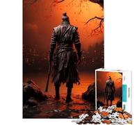 Puzzle pour Adultes 1000 pièces Sekiro Samouraï Japonais Jeu éducatif Jouet intellectuel Cadeau de Noël Secret Anti-Stress (Dimensions 38x52cm)