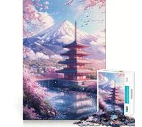 Puzzle pour Adultes 1000 pièces Sérénité des Fleurs de Cerisier Jeu de qualité supérieure pour Jouer et se divertir Cadeau Artistique de Noël (38x26cm)