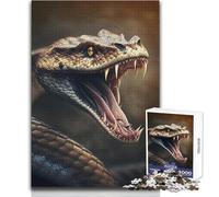 Puzzle pour Adultes 1000 pièces Serpent Noir, Jeu Impossible, découpe de précision, Cadeau de Noël Secret, Format 50x75cm