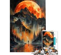 Puzzle pour Adultes 1000 pièces Seul dans Un Paysage doré Puzzle de 1000 pièces Jouet décoration Murale améliore la mémoire Cadeau d'anniversaire (38x52cm)