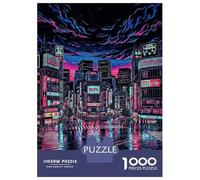 Puzzle pour Adultes 1000 Pièces Shibuya Crossing at Night Puzzle pour Adolescents pour S'amuser en Famille, Défi Éducatif, Cadeau d'anniversaire Unique 38x26cm/1000pcs