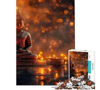 Puzzle pour Adultes 1000 pièces Silhouette de Bouddha Idéal pour Un Anniversaire ou Noël Jeu Anti-Stress Amusant pour Les 14 Ans et Plus (38x26cm)