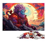 Puzzle pour Adultes 1000 pièces Singe coloré Chaque pièce est Unique Jeu Familial Stimulant et Amusant 1000 pièces (38 x 26 cm)