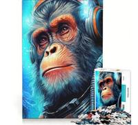 Puzzle pour Adultes 1000 pièces Singe de l'espace Jeu Manuel décompressant et intellectuel idéal pour la décoration de Bureau 38x26cm