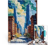 Puzzle pour Adultes 1000 pièces Skyline de New York Séjour Anti-Stress pour Tuer Le Temps Jeu éducatif pour Anniversaire, Noël 75x50cm
