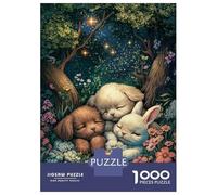 Puzzle pour Adultes 1000 Pièces Sleeping Animals in A Forest Puzzles pour Adultes - Niveau De Difficulté Élevé - Jeu De Réflexion - Jeu Familial 52x38cm/1000pcs