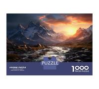 Puzzle pour Adultes 1000 Pièces Snow-Capped Mountain Range-2 Puzzles pour Adolescents, Jouet, Décoration Murale, Cadeaux Uniques pour Anniversaire Et Noël 38x26cm/1000pcs