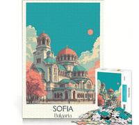 Puzzle pour Adultes 1000 pièces Sofia, Capitale de l'Inde, Jouet éducatif, Niveau de difficulté Difficile, avec liste de souhaits du Père Noël 38x52cm
