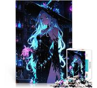 Puzzle pour Adultes 1000 pièces Sorcière animée avec Potion Jouets Jeux éducatifs Soulagement du Stress Bon Cadeau 38x26cm