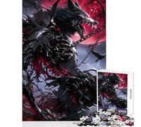 Puzzle pour Adultes 1000 pièces Squelette Loup de la Lune de Sang Décoration Murale Idée Cadeau et Jouet Impossible Game Wishlist avec Le Père Noël Dimensions 50x75cm