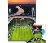 Puzzle pour Adultes 1000 pièces Stade de Brême Art Exact Edge Focus Jeu de Construction Cozy Time Décoration Murale de Noël (50x75cm)