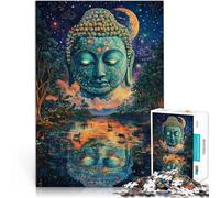 Puzzle pour Adultes 1000 pièces Statue de Bouddha colorée Séjour Anti-Stress pour Tuer Le Temps Jeu de défi Unique 38x26cm