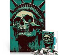 Puzzle pour Adultes 1000 pièces Statue de la Liberté Mort-Vivant Jeux Amusants en Famille Cadeau pour Les Anniversaires 52x38cm