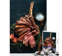 Puzzle pour Adultes 1000 pièces Steak grillé maturé à Sec Jeu Pratique d'assemblage Jouet Anti-Stress Réduction du Stress intéressante (38x26cm)