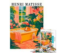 Puzzle pour Adultes 1000 pièces Style Henri Matisse thème Cochon d'Inde dans Le Bain défi éducatif défi Difficile Jeu Amusant pour Les 14 Ans et Plus 38x52cm