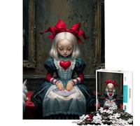 Puzzle pour Adultes 1000 pièces sur Le thème d'Alice au Pays des Merveilles Jeu intellectuel éducatif Amusant et Humoristique Cadeau d'anniversaire (Dimensions 38x52cm)
