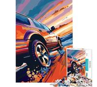 Puzzle pour Adultes 1000 pièces SUV Sunset Drive Jeu de Manipulation et de réflexion Cadeau Anti-Stress pour Femmes et Hommes (Dimensions 38x52cm)