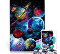 Puzzle pour Adultes 1000 pièces Système Solaire coloré Compétition de Vitesse Manuelle Renforcer l'amour Entre Les Couples 38x26cm