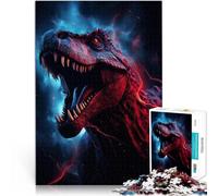 Puzzle pour Adultes 1000 pièces T Rex Dinosaure Animal Séjour Anti-Stress pour Tuer Le Temps Jeu de défi Unique 52x38cm