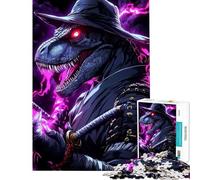 Puzzle pour Adultes 1000 pièces T-Rex Raptor Ninja Animal Aide à la Concentration Exercice Cadeau pour Femmes Jouet Anti-Stress À partir de 14 Ans (50x75cm)