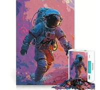 Puzzle pour Adultes 1000 pièces,Tableaux d'astronautes,Jeu de logique Amusant et Facile à Jouer,Cadeau Artistique de Noël (50x75cm)