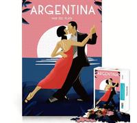 Puzzle pour Adultes 1000 pièces Tango Argentin Découpe serrée Jeu de logique Amusant Détente Cadeau d'anniversaire pour l'esprit (38x26cm)