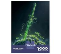 Puzzle pour Adultes 1000 Pièces The Verdant Sword Puzzle Jeux Relaxants Défi Difficile Cadeaux Uniques pour Anniversaire Et Noël 38x26cm/1000pcs