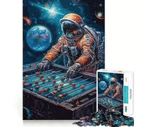 Puzzle pour Adultes 1000 pièces,thème Astronaute,Baby-Foot,découpe précise,Art,Jeu de réflexion,détente,Cadeau de Noël (50x75cm)
